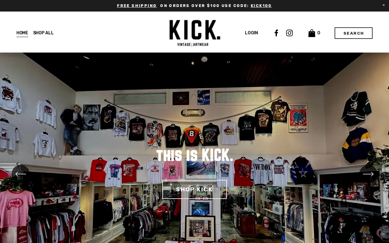 KICK. website preview