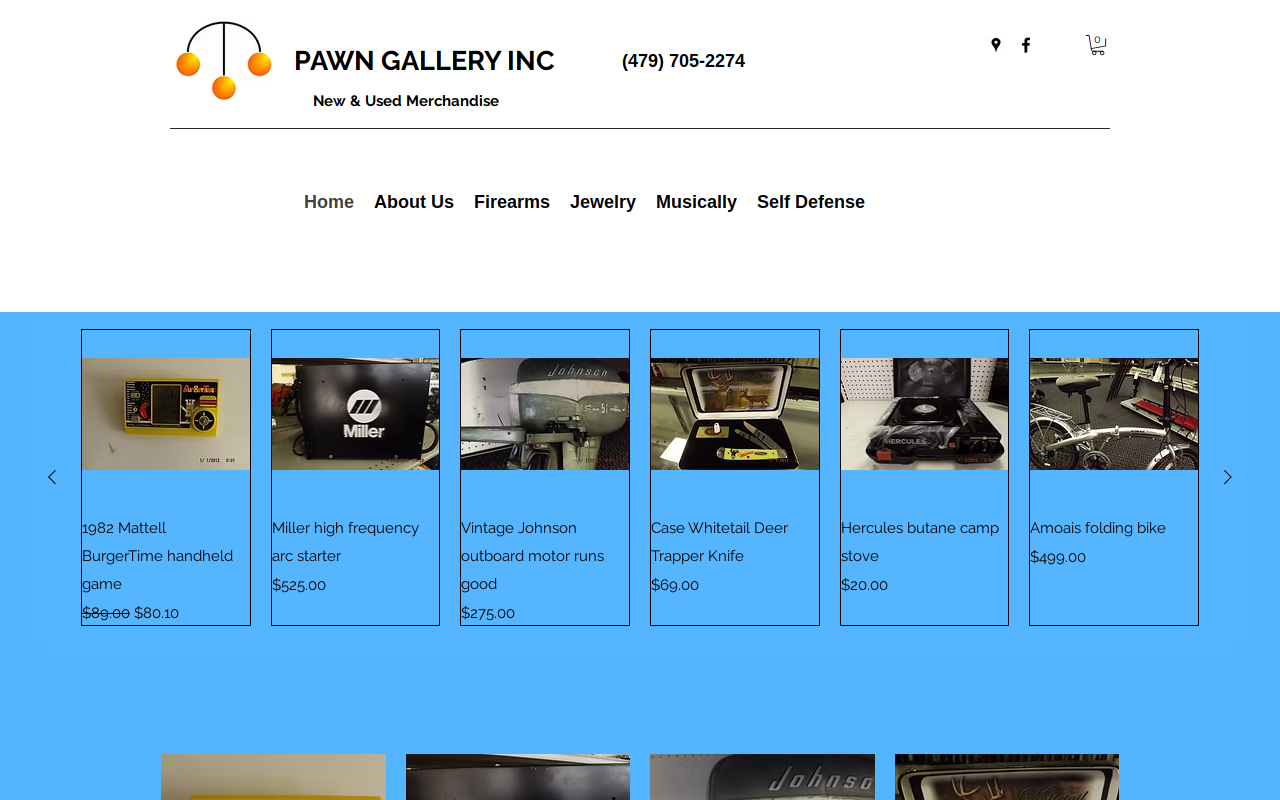 Pawn Gallery website preview