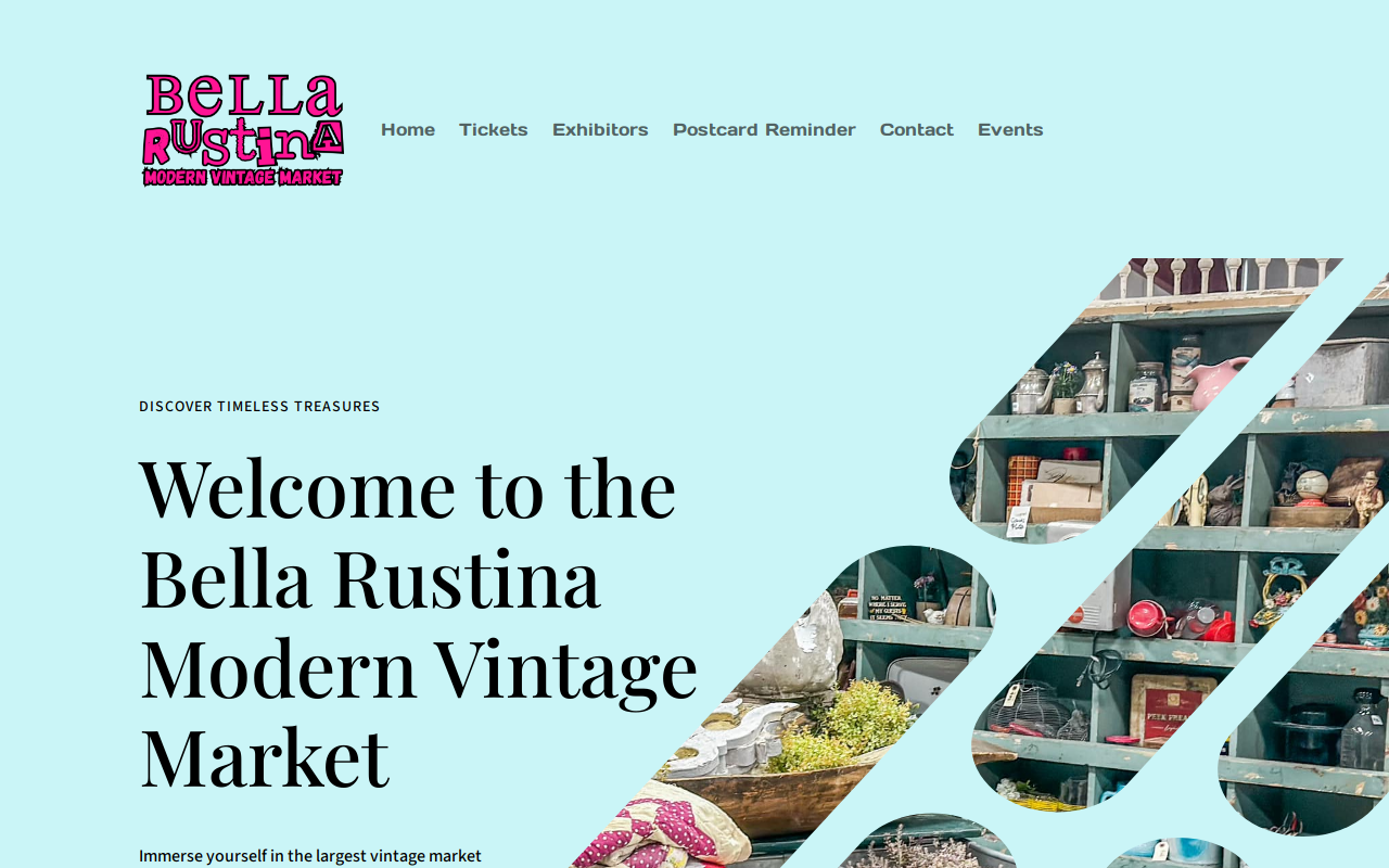 Bella Rustina Modern Vintage Market website preview