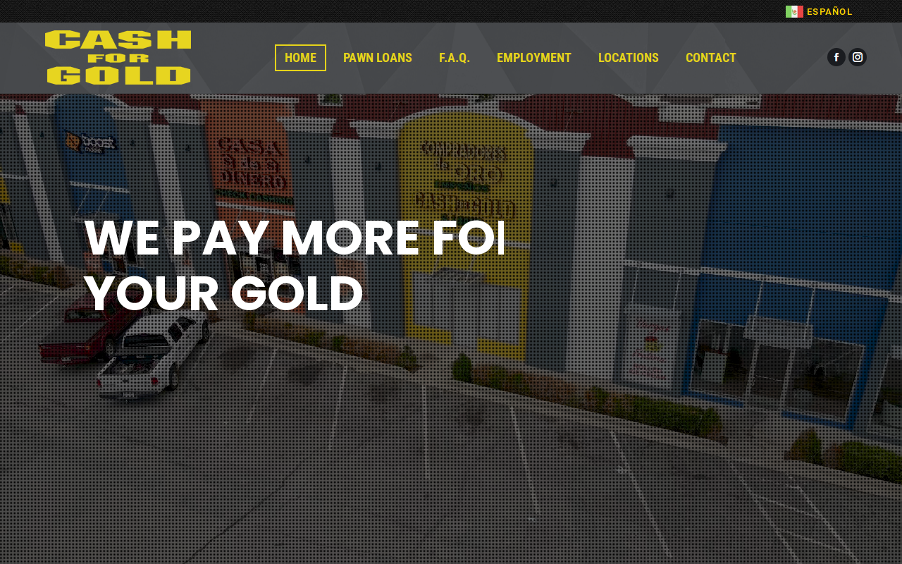 Cash For Gold website preview