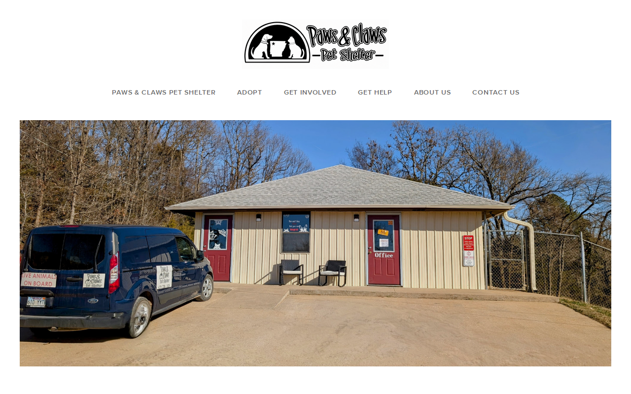 Paws & Claws Thrift Cottage website preview