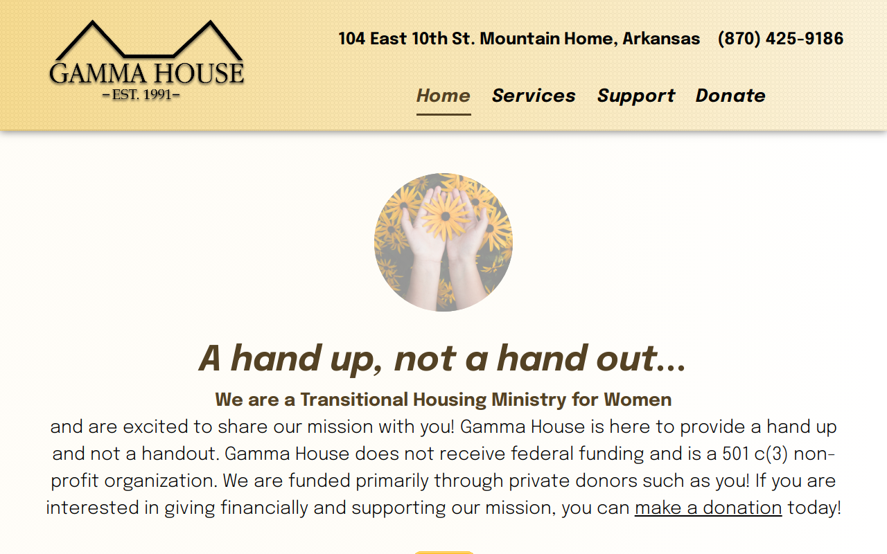 The Yellow House Thrift Store website preview