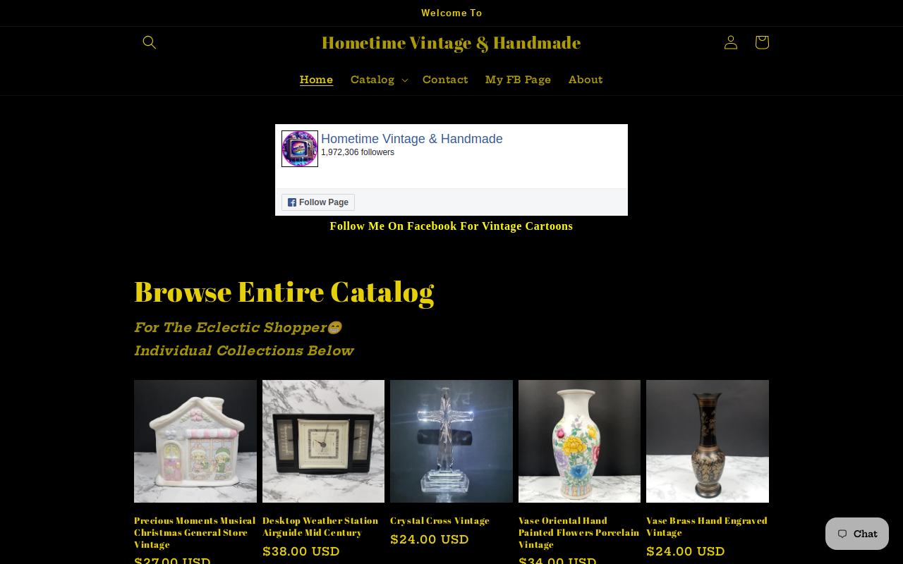 Hometime Vintage & Handmade website preview