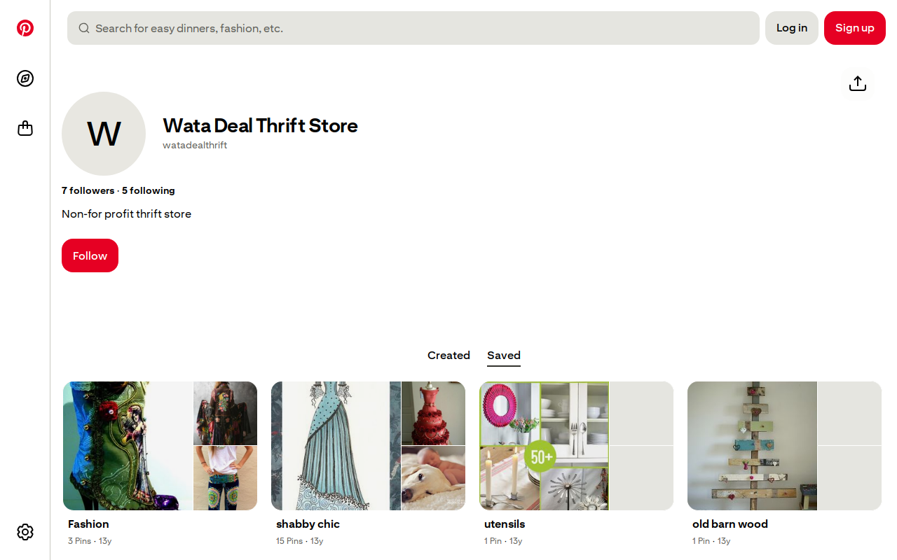 Wata Deal Thrift Shop website preview