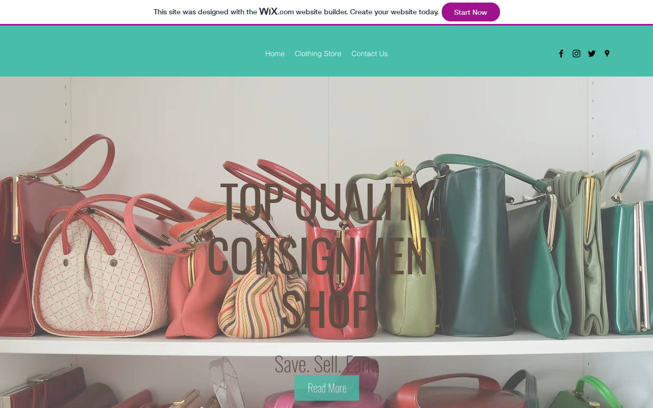 Tonya's Consignment Shoppe website preview