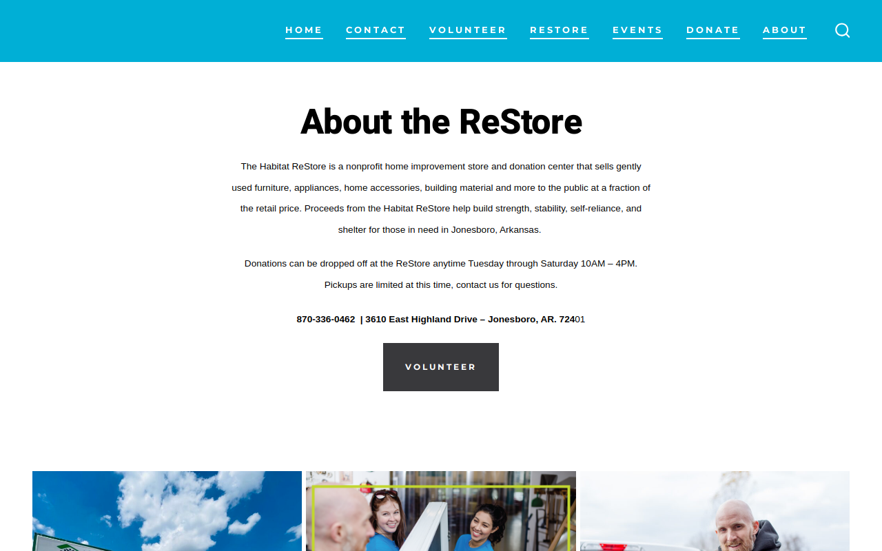 Habitat for Humanity ReStore - Jonesboro website preview