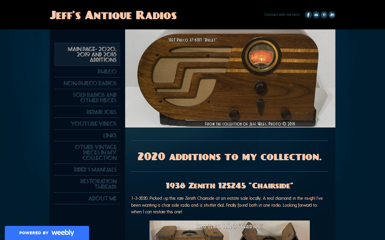 Jeff's Vintage Workshop website preview