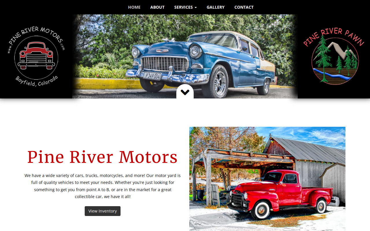 Pine River Pawn website preview