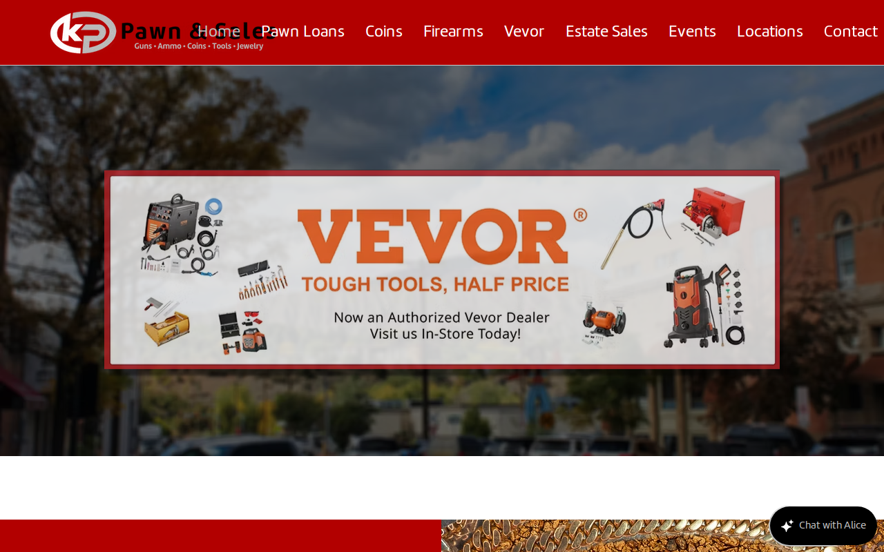 KP Pawn and Sales website preview
