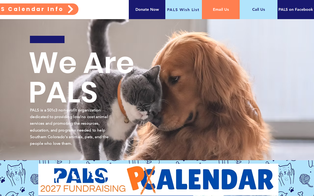 PALS Pet Assistance League Store website preview