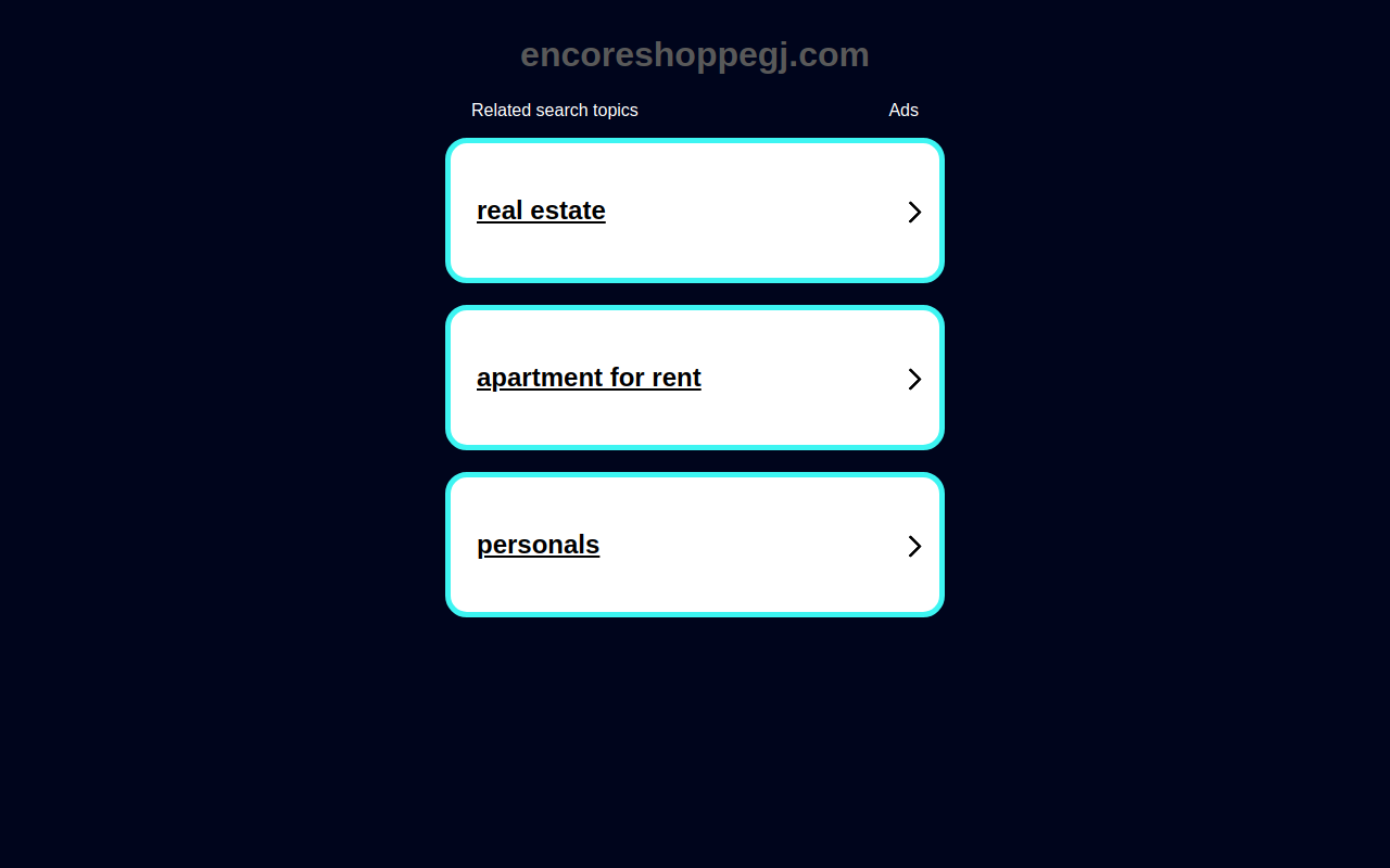 Encore Shoppe & Gallery website preview