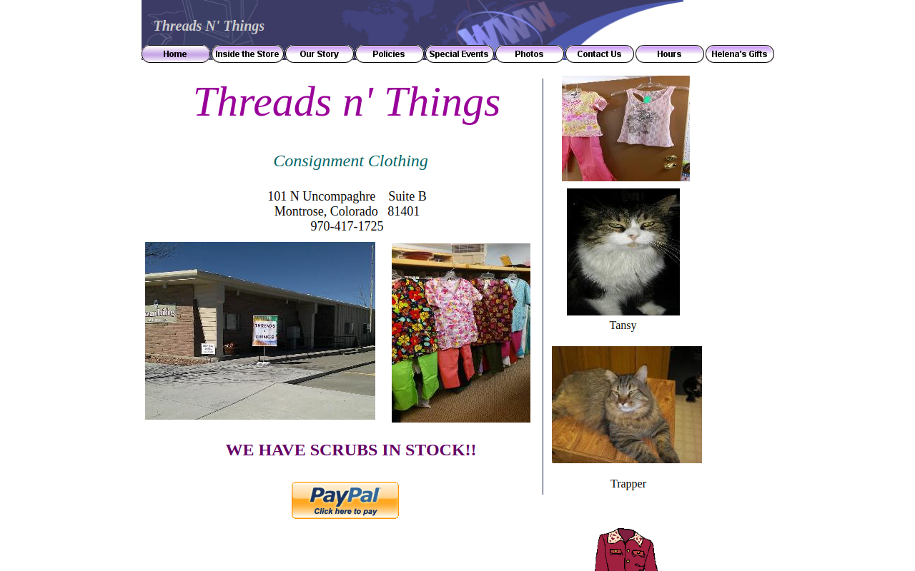 Threads N' Things website preview