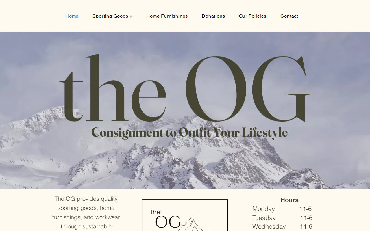 The OG Consignment Store website preview