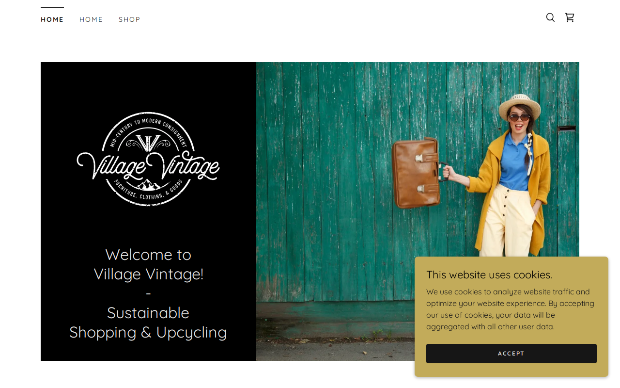 Village Vintage Consignment website preview