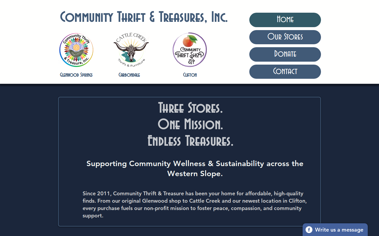 Cattle Creek Thrift and Furniture website preview