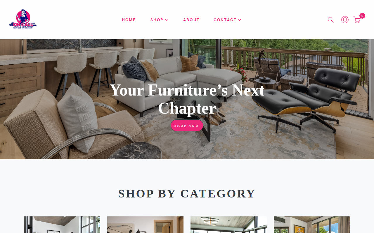 On Call ReHome and Consignment website preview