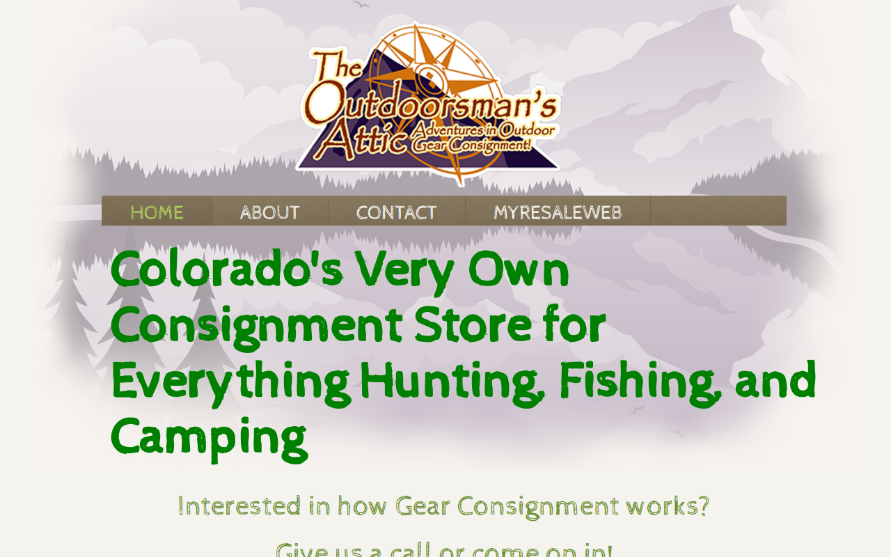 The Outdoorsman's Attic website preview
