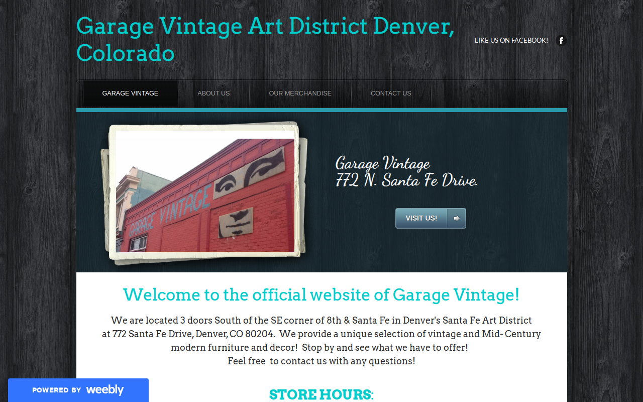 Garage Vintage website preview