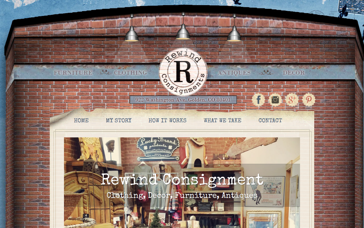 Rewind Consignments website preview