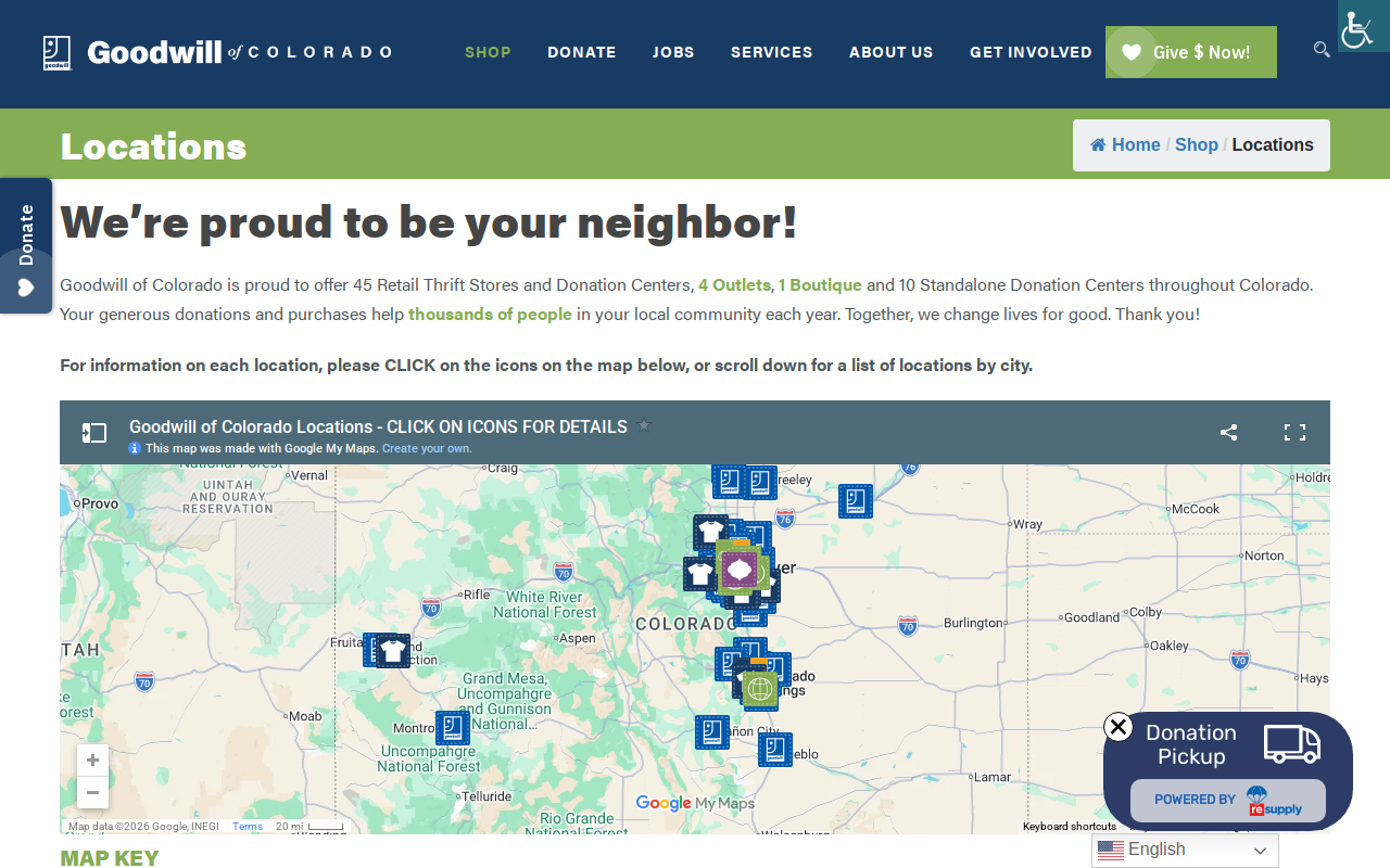 Goodwill Lakeside Store website preview
