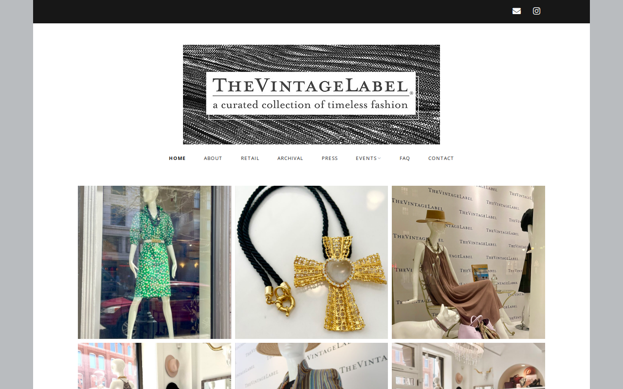 The Vintage Label website preview