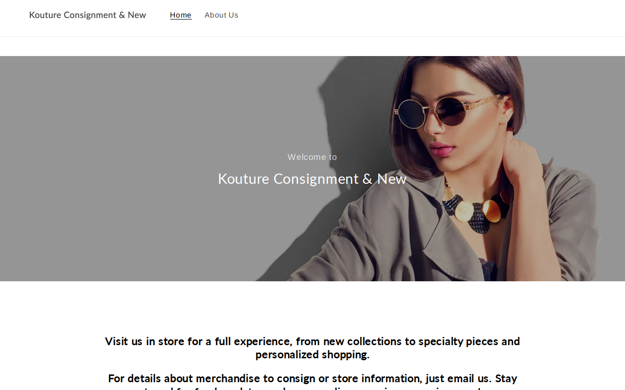 Kouture Consignment website preview