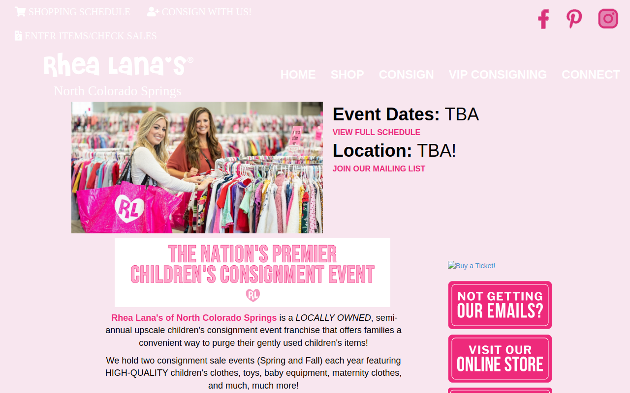 Rhea Lana's of North Colorado Springs website preview