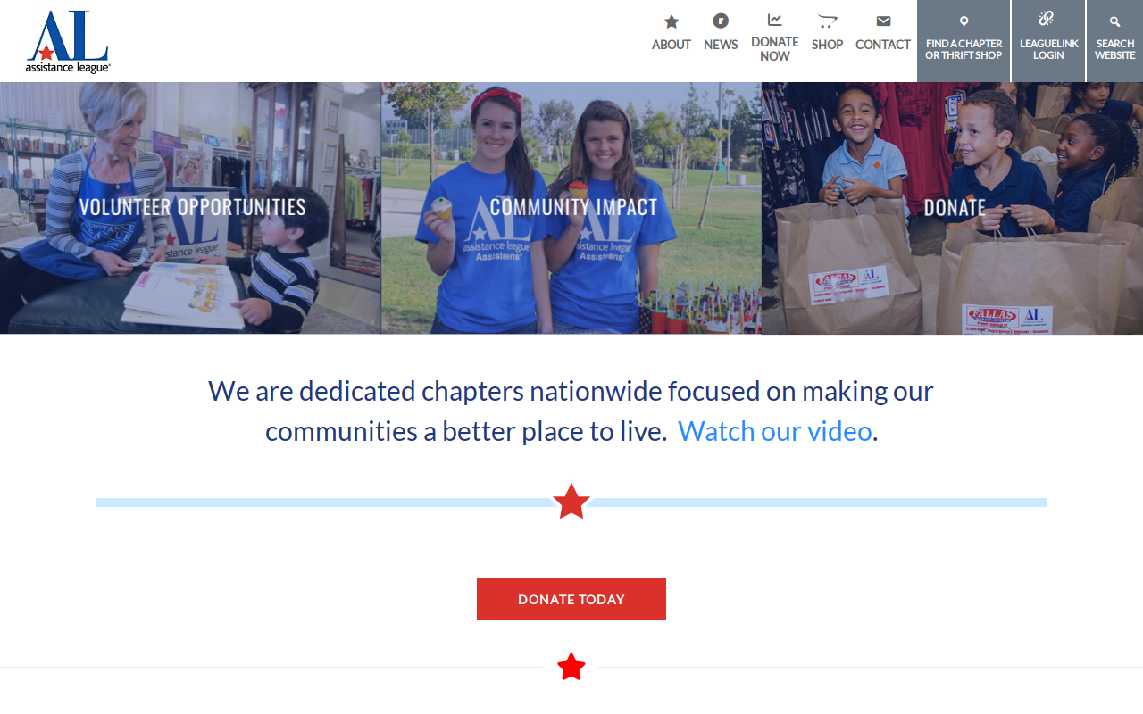Assistance League of Colorado Springs Bargain Box website preview