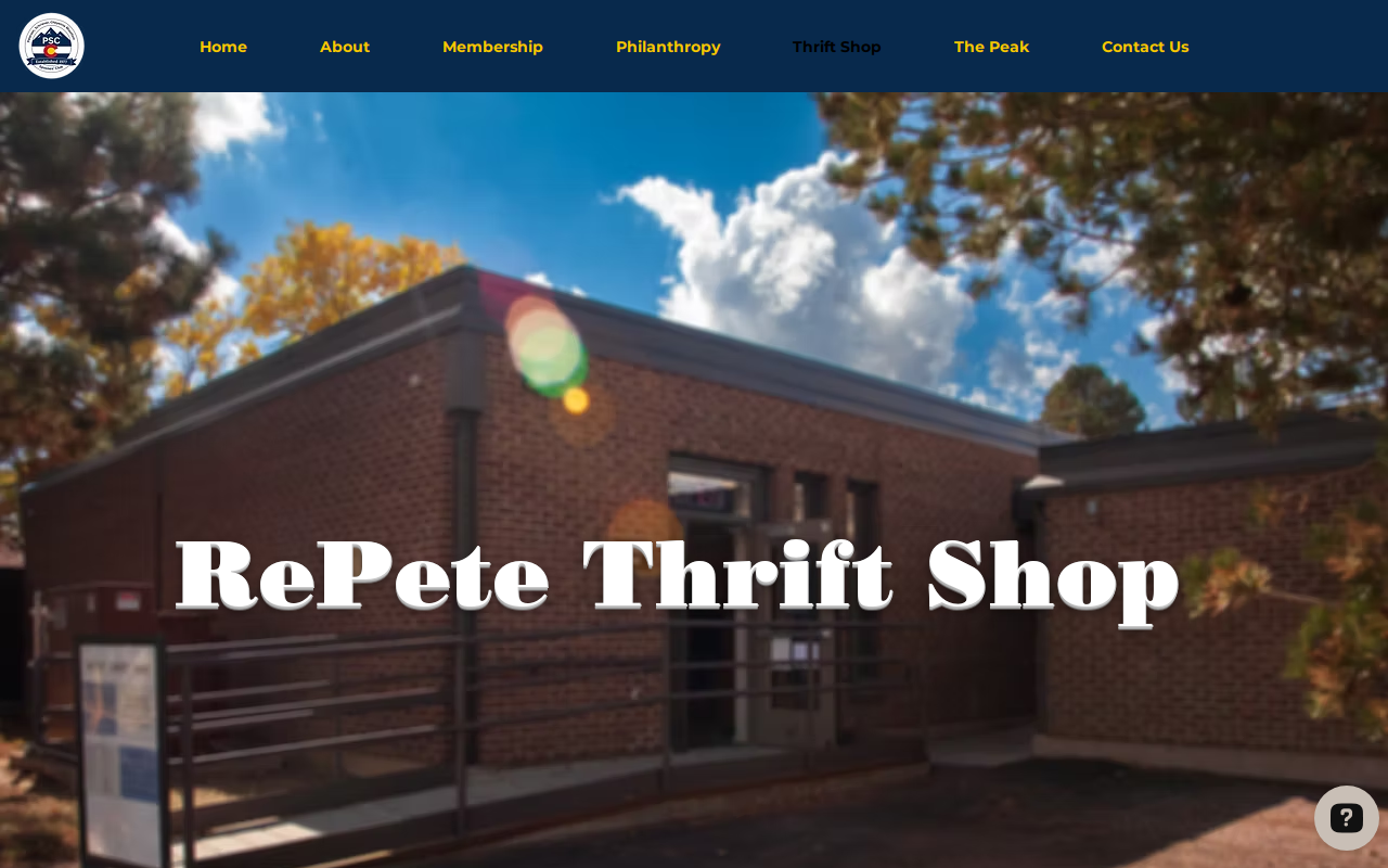 RePete Thrift Shop website preview