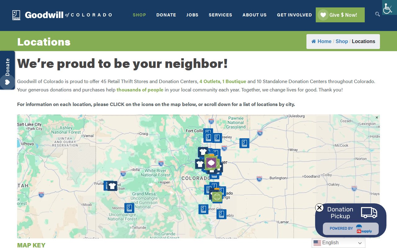 Goodwill Retail Center website preview