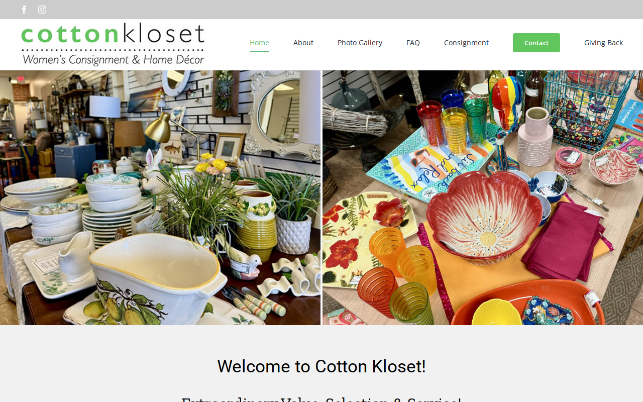 Cotton Kloset website preview