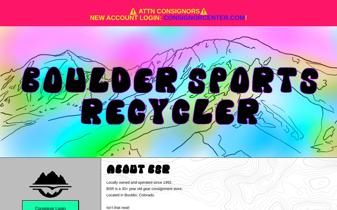 Boulder Sports Recycler website preview