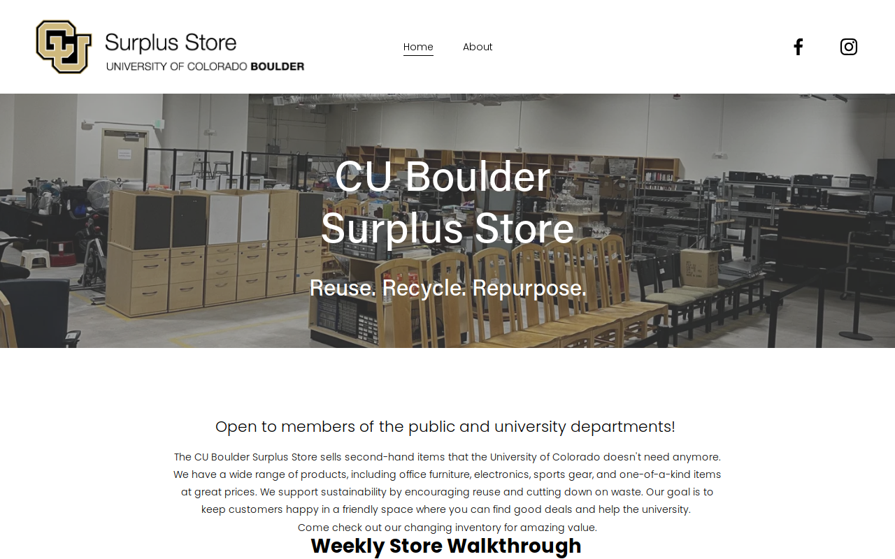 CU Boulder Surplus website preview