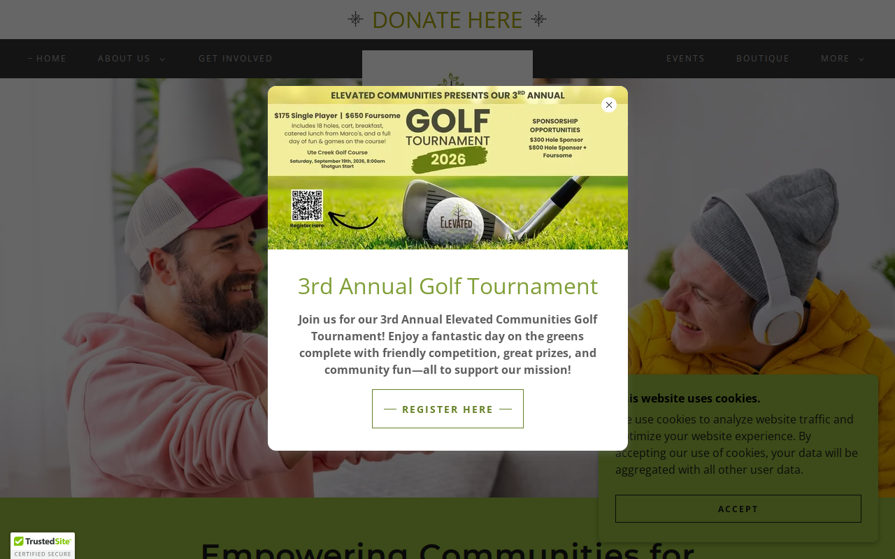 Elevated Communities Gently Used Clothing Boutique website preview