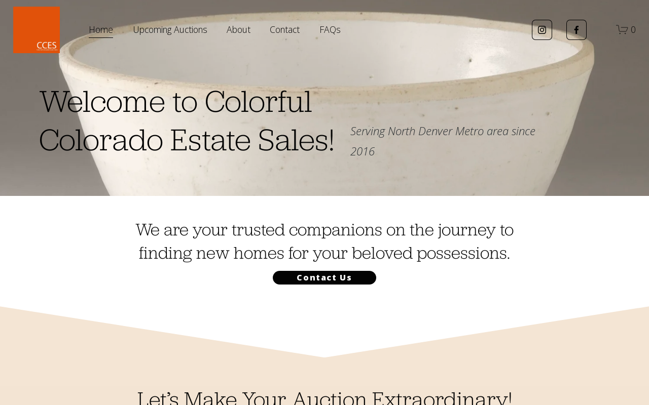 Colorful Colorado Estate Sales website preview