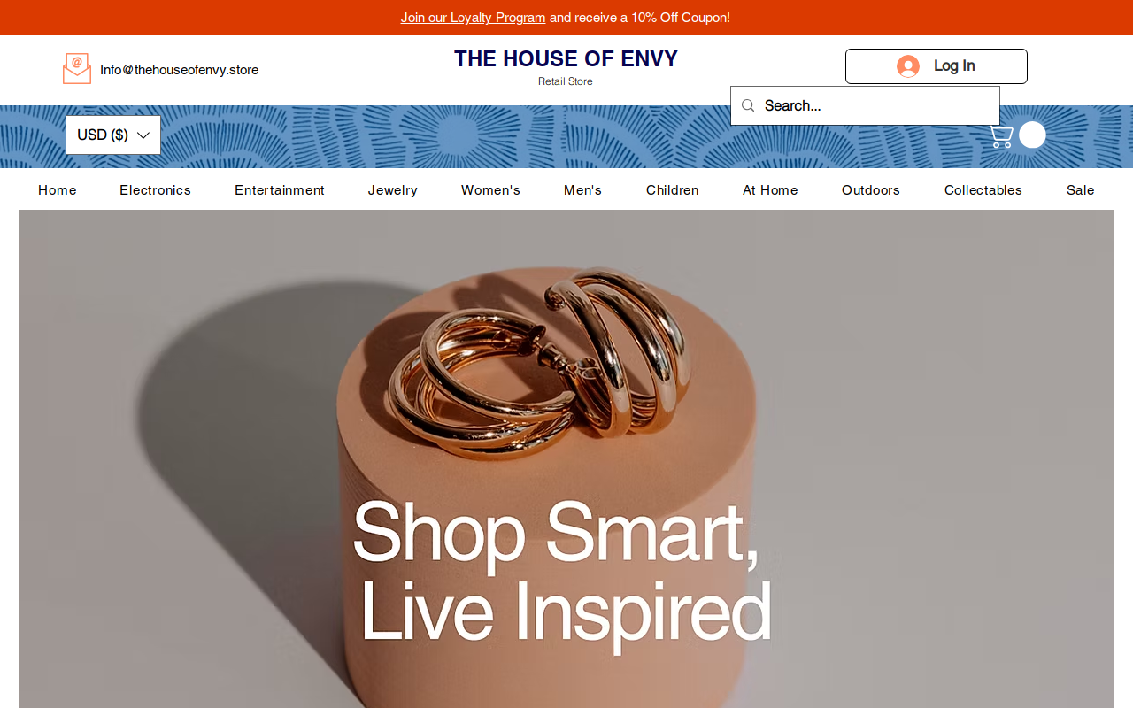 The House of Envy website preview
