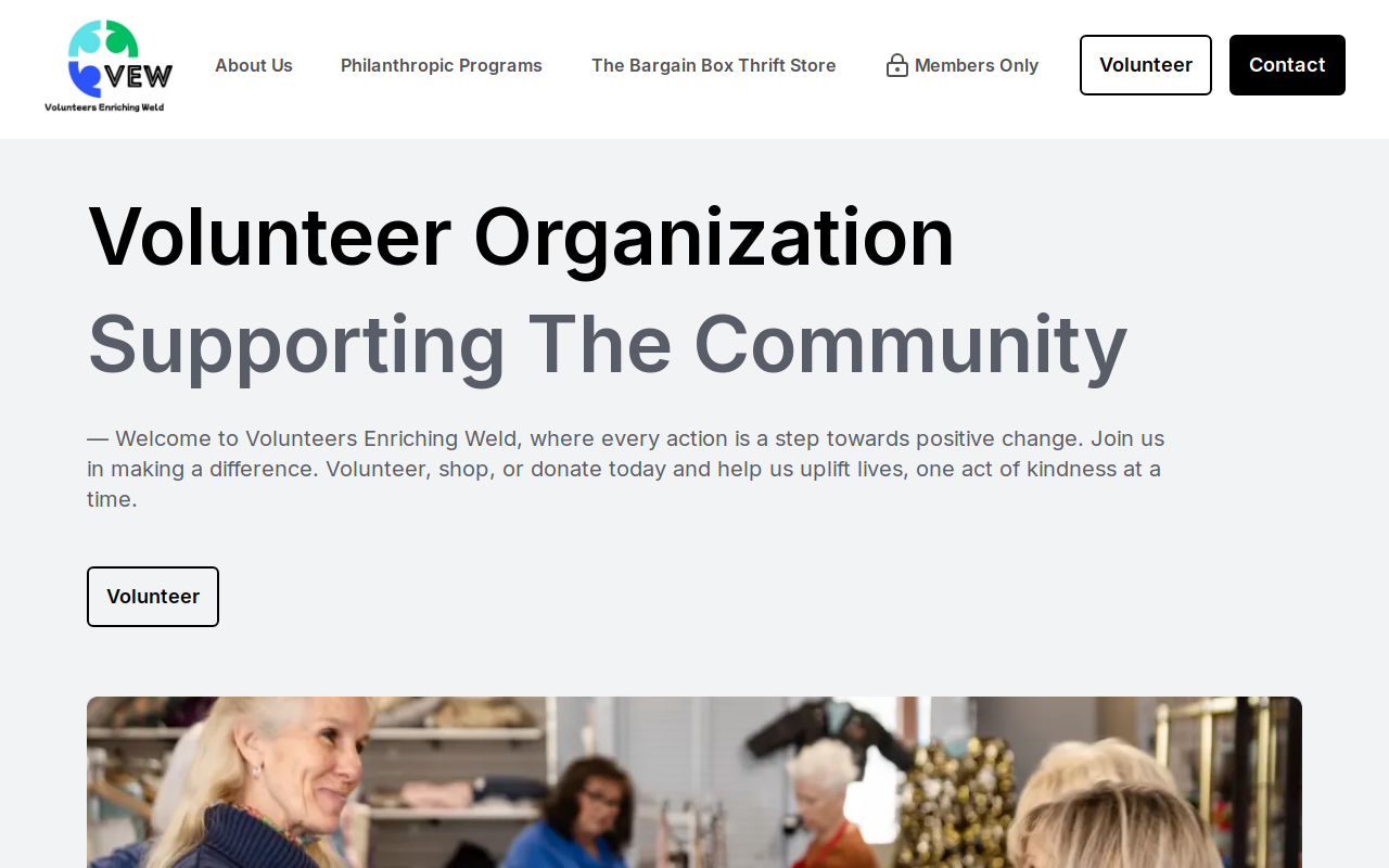The Bargain Box Thrift Store website preview