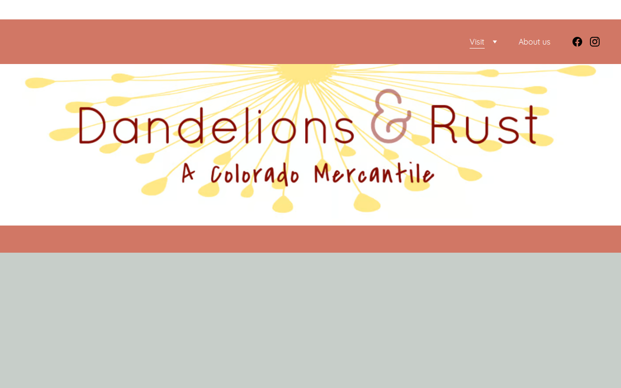 Dandelions & Rust website preview
