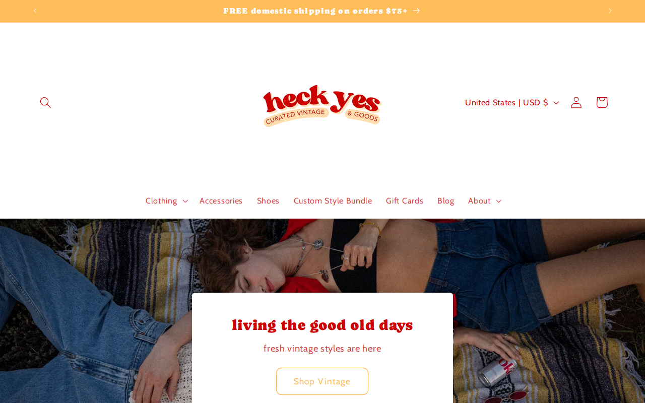 Heck Yes Vintage website preview