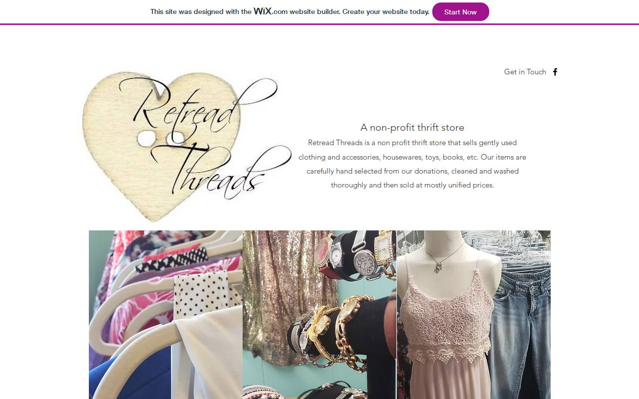 Retread Threads website preview