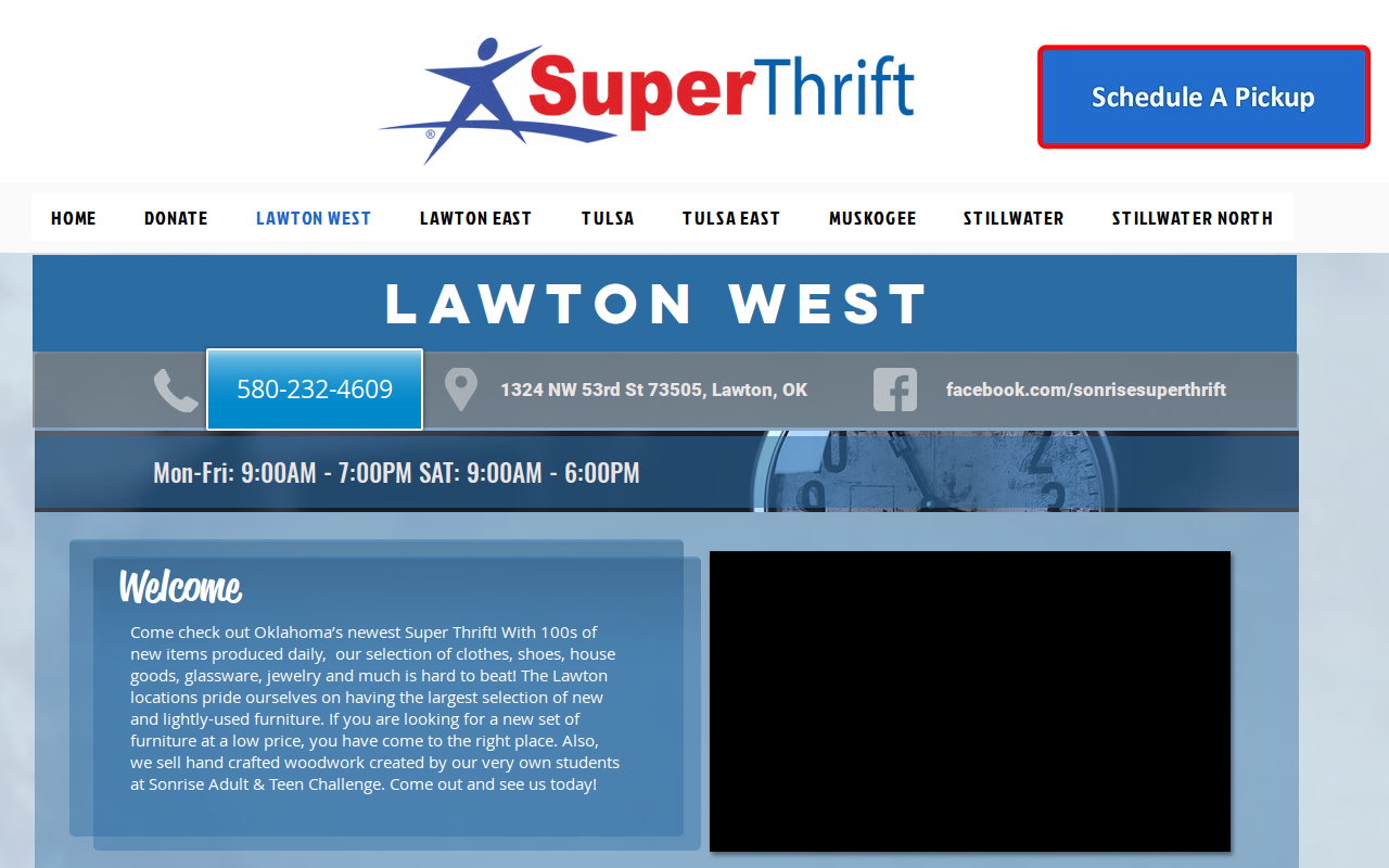 Sonrise Super Thrift website preview
