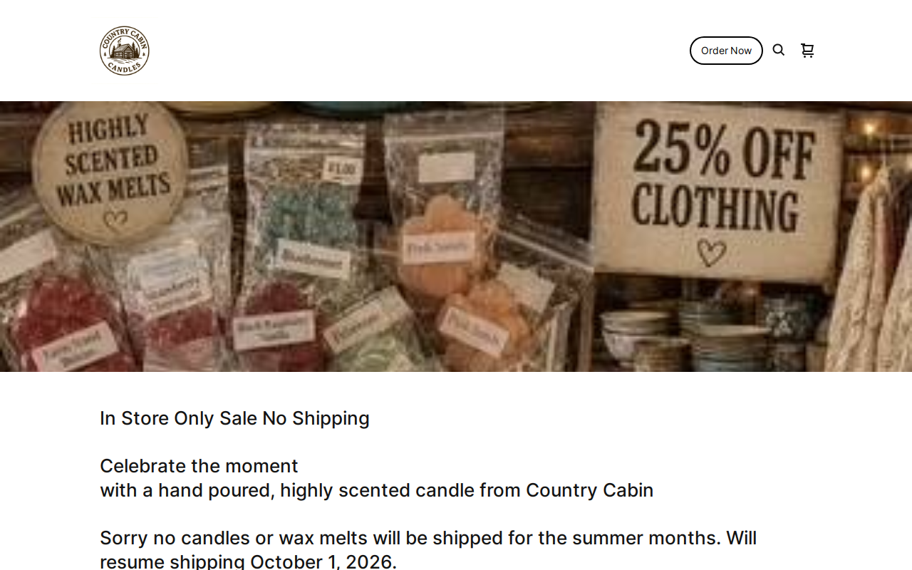 Country Cabin website preview