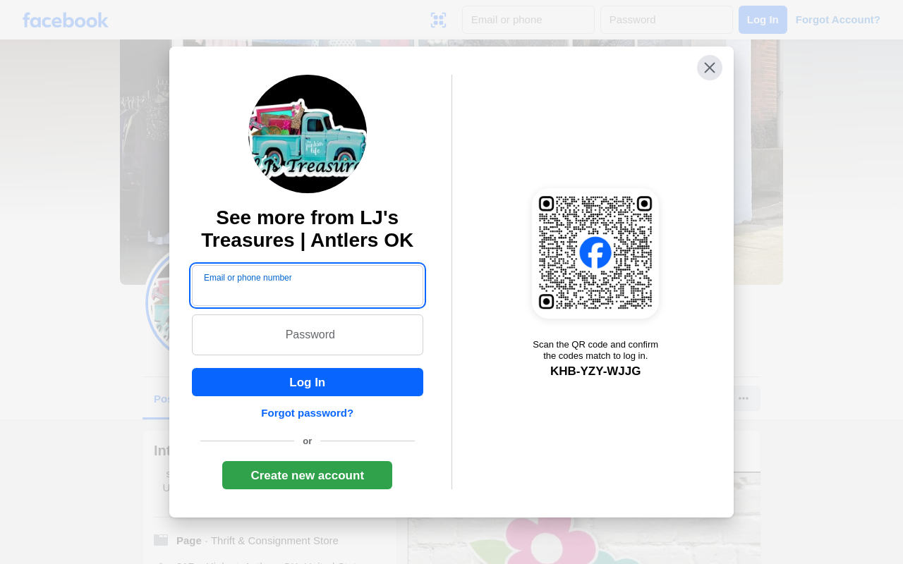 LJ's Treasures website preview