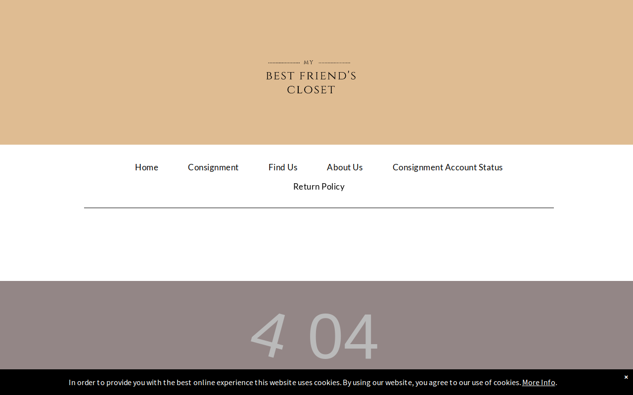 Best Friends Closet website preview