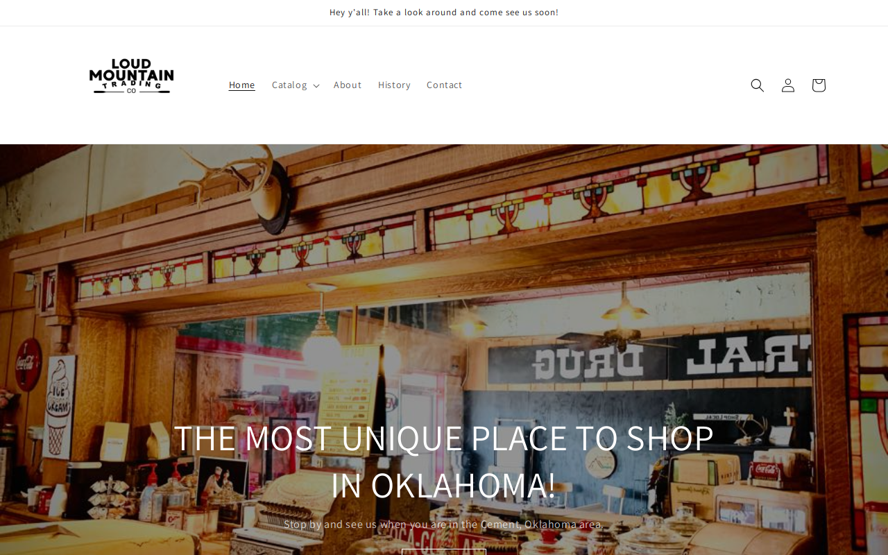 Loud Mountain Trading Co & Soda Fountain website preview