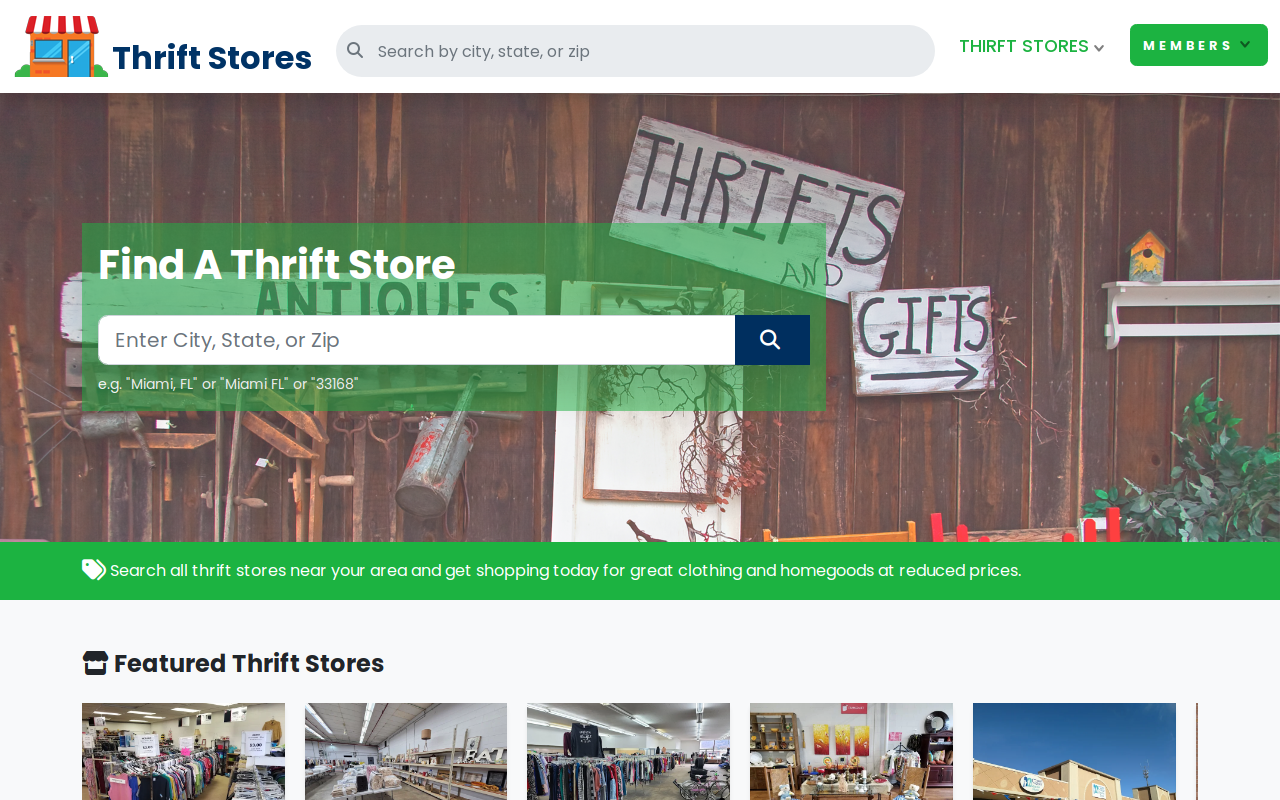 Christian Thrift Store website preview