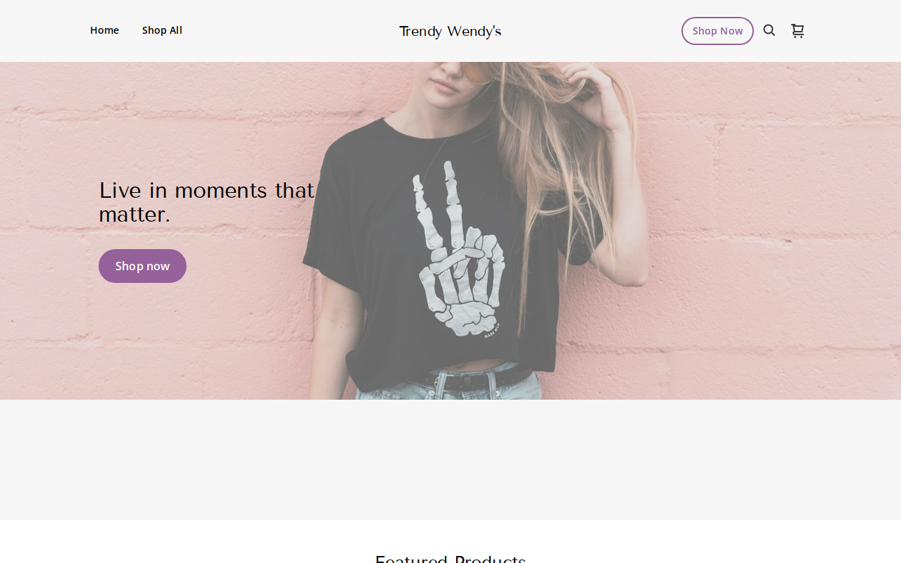 Trendy Wendy's website preview