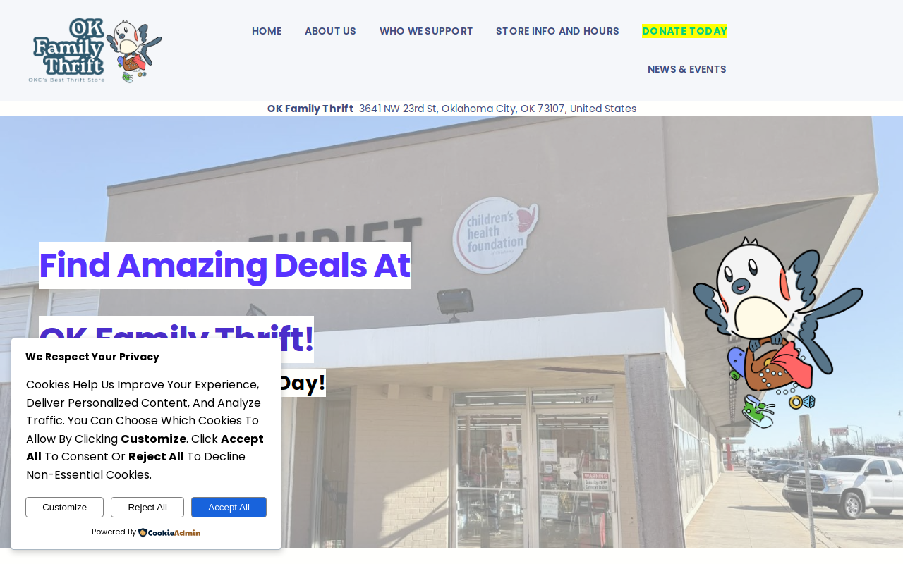 OK Family Thrift website preview