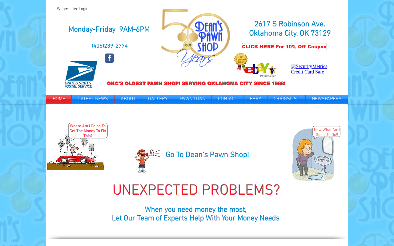 Dean's Drive-Thru Pawn Shop website preview