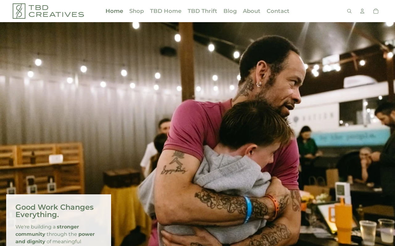 TBD Thrift website preview